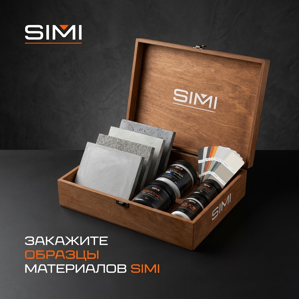 Фирменный бокс SIMI с наборами образцов материалов